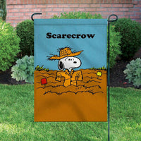 Peanuts Double-Sided Flag - Snoopy Scarecrow