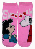 Snoopy Valentine's Day Side-By-Side No-Show Socks