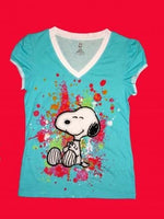 Snoopy V-Neck Junior Pajama Top