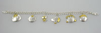 Peanuts Gang Two-Tone Sterling Silver With Gold Plating Charm Bracelet