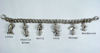 Peanuts Gang Sterling Silver 3-D Charm Bracelet