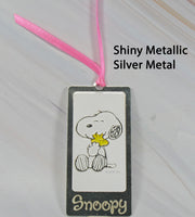 Snoopy Metal Bookmark - Shiny Silver Finish