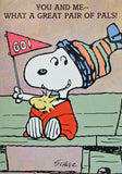 1990 Peanuts Greeting Card Booklet With Envelope (8 Double-Sided Pages) - You And Me -- What A Great Pair Of Pals!