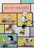 1989 Peanuts Greeting Card Booklet With Envelope (8 Double-Sided Pages) - We Go Together