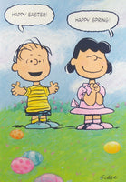 Snoopy Vintage 3-Panel Easter Card