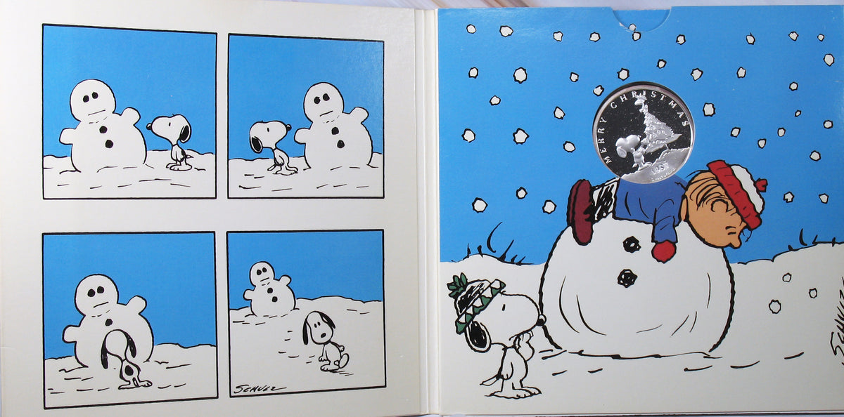 ririko☆さん専用PEANUTS 1987年スヌーピーXmas プレート 1987 Peanuts Christmas First-Edition Sterling Silver Coin - 
