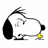 Angry Snoopy Indoor/Outdoor Die-Cut Vinyl Decal (Solid Fill-Full Color)