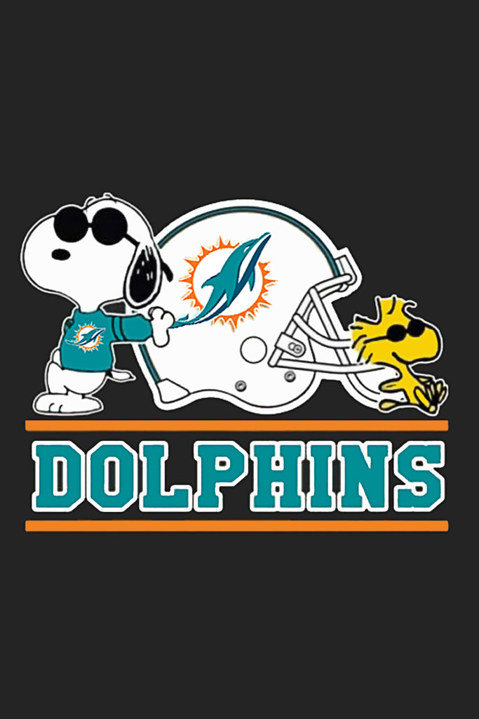 Peanuts Snoopy Double-Sided Flag - Miami Dolphins Football