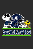 Peanuts Snoopy Double-Sided Flag - Seattle Seahawks Football