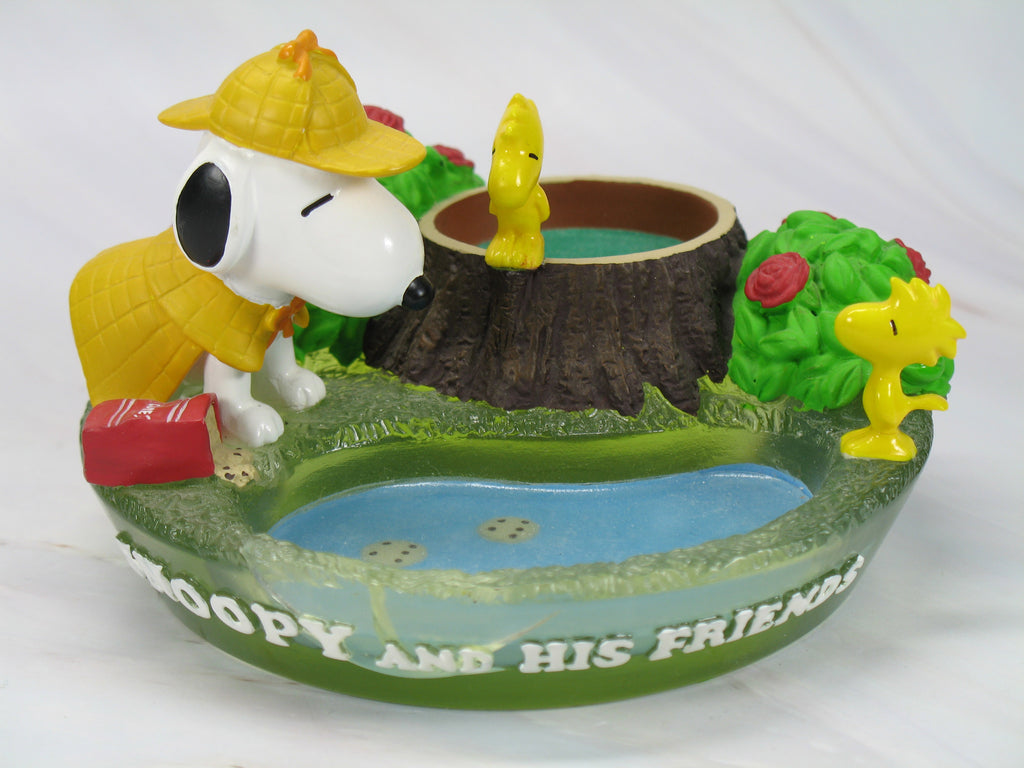 Detective Snoopy and Friends Acrylic Figurine - Chocolate Chip Cookies (Repaired)  Great For Holding Change or Keys!
