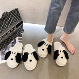Snoopy Head Plush Slip-On Slippers (Large)