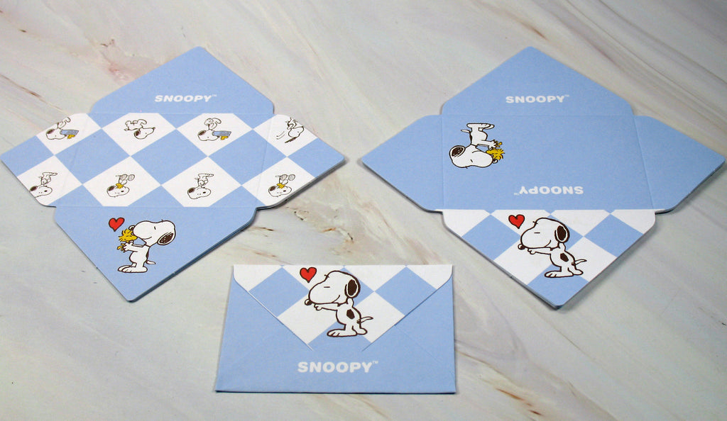 Snoopy Mini Folding Note Card Set - 20 Cards! (No Envelope Required!)