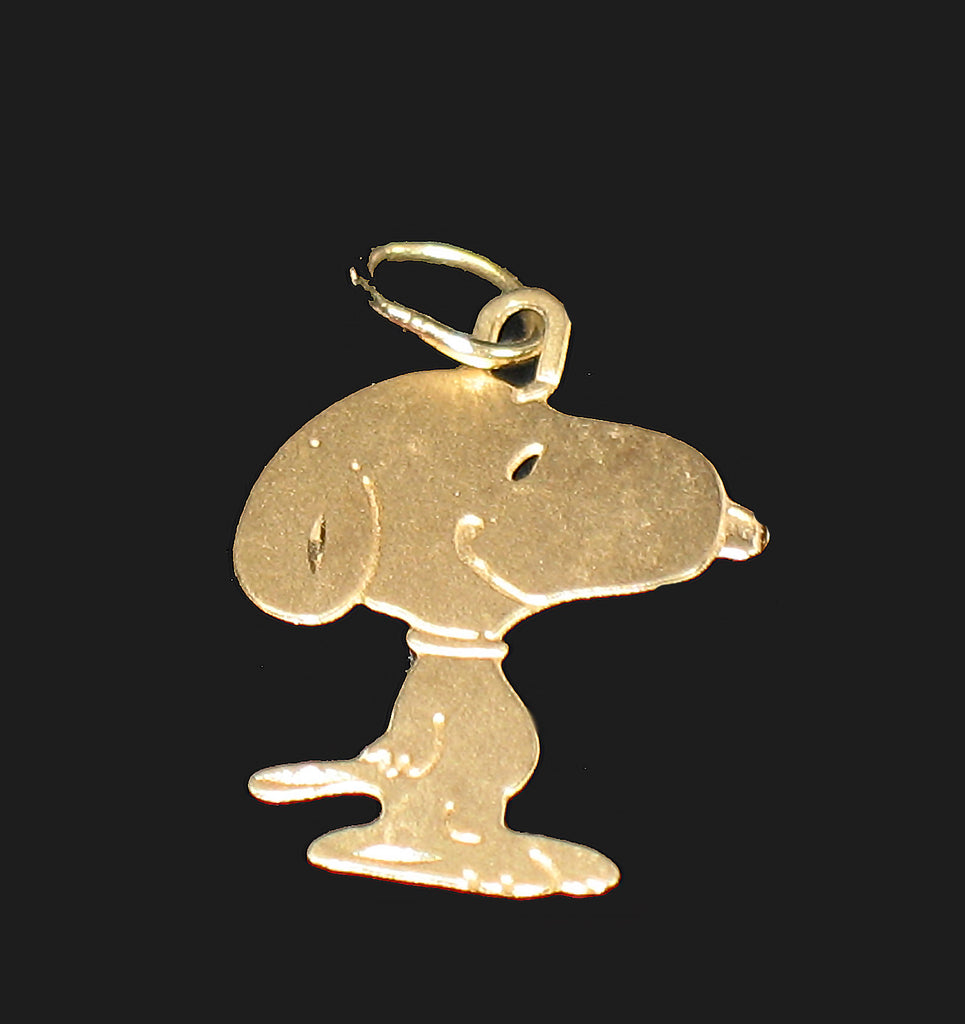 Snoopy Genuine 14K Gold Charm With Engraved Details