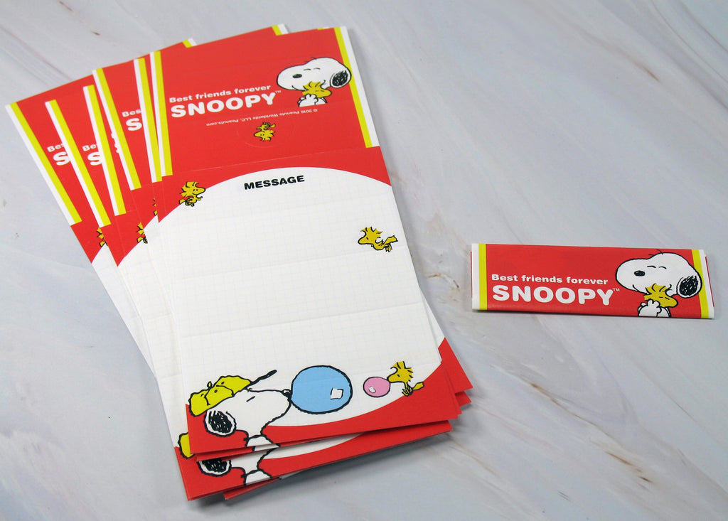 Snoopy "Stick Of Gum" Mini Note Card Set (No Envelope Required!)