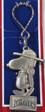 Knott's Camp Snoopy Pewter Key Chain / Ornament / Wall Decor - Over 4" Long!