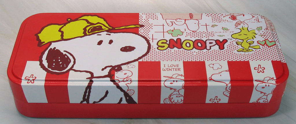 Peanuts Metal Pencil Box With Multiple Hinged Trays - RARE!