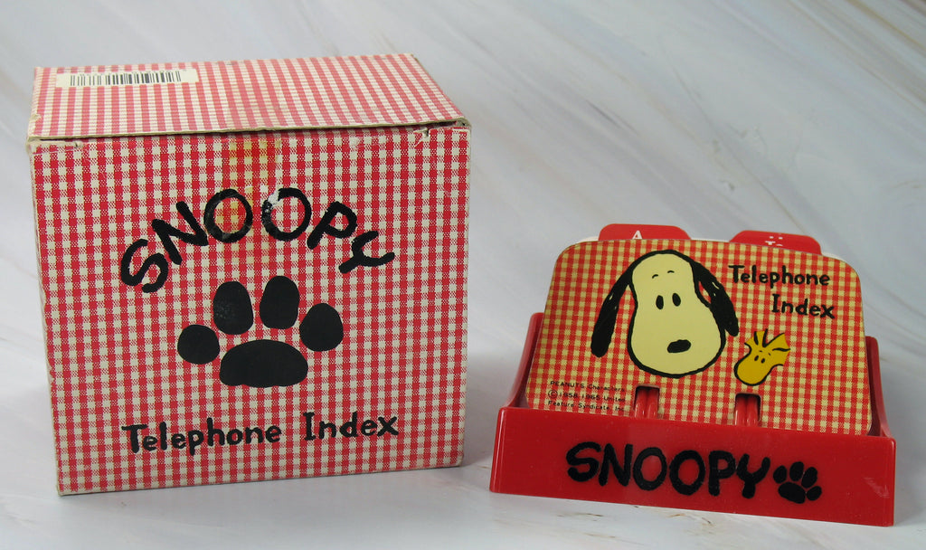 Snoopy Vintage Telephone and Birthday 2-Sided Index By Hallmark - RARE!