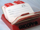 Snoopy Vintage Telephone and Birthday 2-Sided Index By Hallmark - RARE!