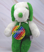 Snoopy Vintage Plush Baby Squeaker Doll -  Green