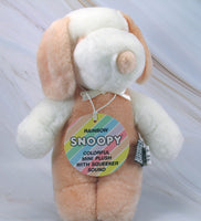 Snoopy Vintage Plush Baby Squeaker Doll -  Peach