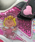 Snoopy Kids Holographic and Glittery Tennis Shoes (Size 8)