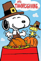 Peanuts Double-Sided Flag - It's Thanksgiving