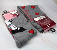 Snoopy Valentine's Day Socks