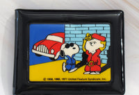 Snoopy and Sally Vintage Vinyl Bi-Fold Wallet With Puffy Border (Flaws)