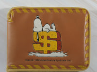 Snoopy Vintage Vinyl Bi-Fold Wallet - Dollar Sign