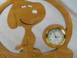 Snoopy Die-Cut Wood Quartz Clock - RARE!