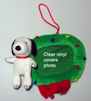 Snoopy Plush Picture Frame Ornament