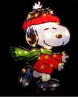 Snoopy Skater Lighted Window Decor