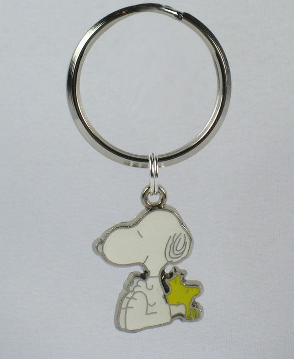 Snoopy and Woodstock Silver Plated Key Chain