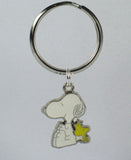 Snoopy and Woodstock Silver Plated Key Chain