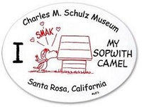 Charles Schulz Museum Vinyl Sticker - I Love My Sopwith Camel