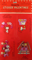 Peanuts Vintage Valentine's Day Cards With Stickers