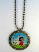 Snoopy and Lucy Vari-Vue Ball Chain Necklace