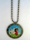 Snoopy and Lucy Vari-Vue Ball Chain Necklace