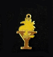 Woodstock Alphabet Cloisonne Charm - Gold 