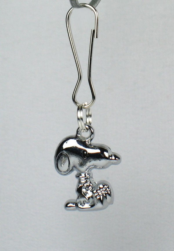 Snoopy Mini Silver Plated Zipper Pull