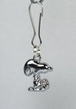 Snoopy Mini Silver Plated Zipper Pull