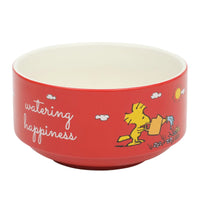 Snoopy Stoneware Bowl / Snack Dish - Watering Happiness - snoopn4pnuts.com