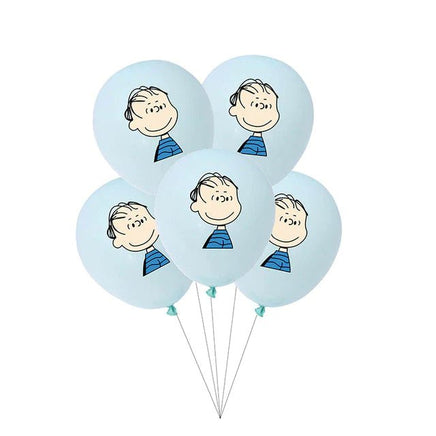 Peanuts Latex Balloon (Single) - Linus/Blue (Air Fill/NOT Helium) - snoopn4pnuts.com