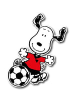 Snoopy Soccer Die-Cut Vinyl Decal (Solid Fill-Full Color)