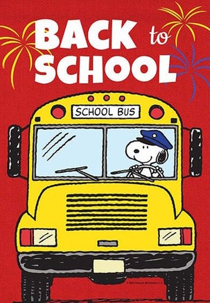 Peanuts Double - Sided Flag - Snoopy Back To School - snoopn4pnuts.com