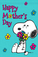 Peanuts Double - Sided Linen Flag - Snoopy Happy Mother's Day - snoopn4pnuts.com