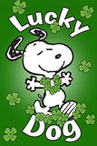 Peanuts Double-Sided Flag - Snoopy St. Patrick's Day Lucky Dog