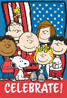 Peanuts Double - Sided Flag - Snoopy Patriotic Celebrate! - snoopn4pnuts.com