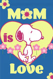 Peanuts Double-Sided Flag - MOM