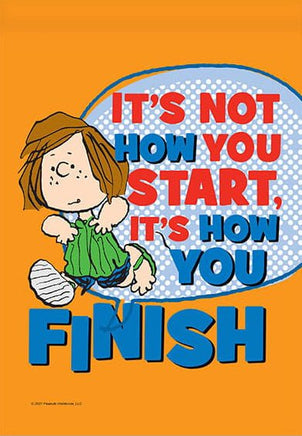 Peanuts Double - Sided Flag - Peppermint Patty How You Finish - snoopn4pnuts.com
